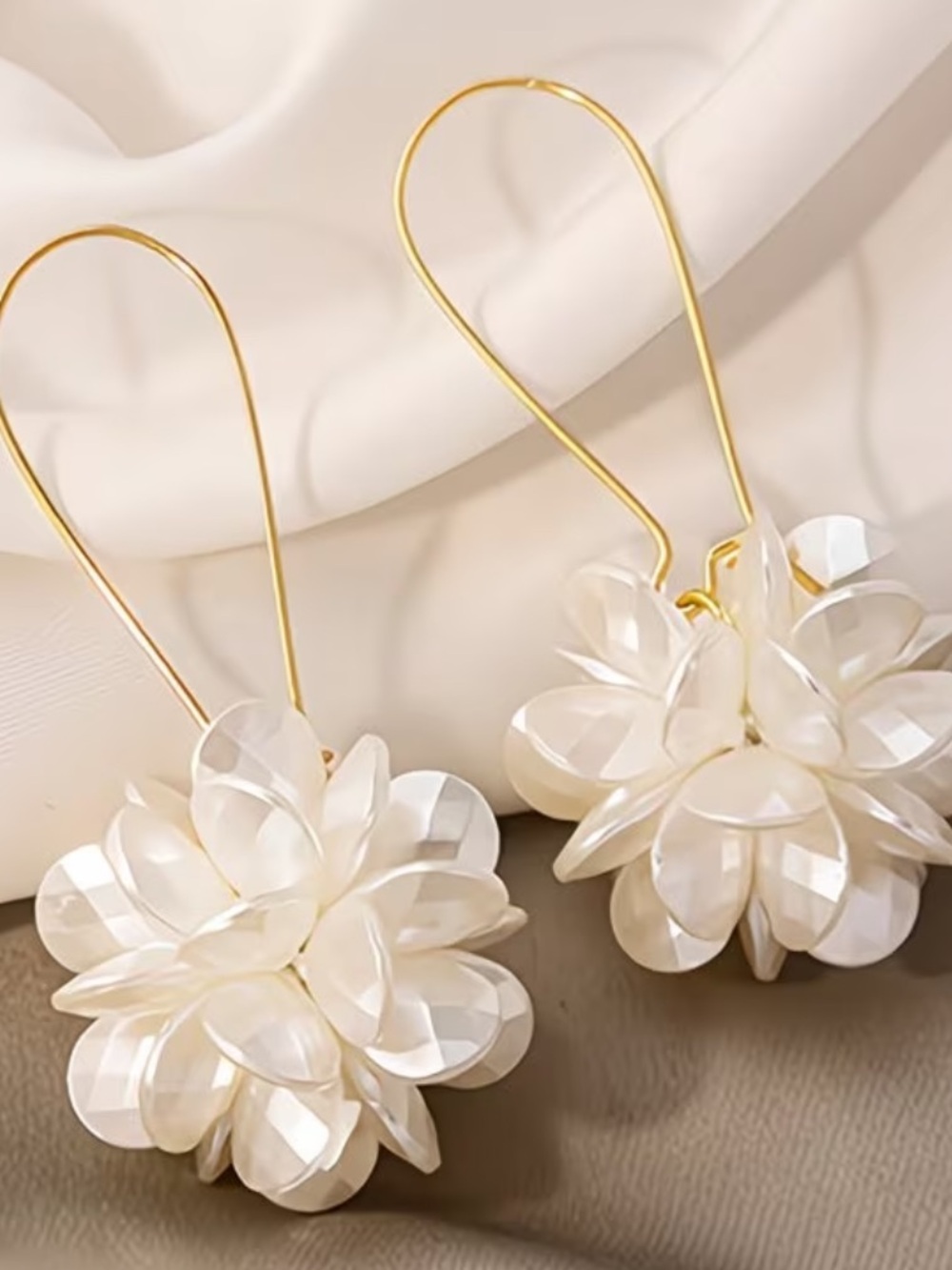 Deal ‼️3 for $20‼️ Elegant White Floral Drop Earrings - Women's Jewelry